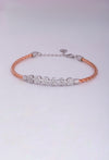 925 Silver Italian Floral Band Bracelet for Women