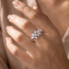 925 Sterling Silver Petal CZ Party Ring for Women