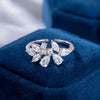 925 Sterling Silver Petal CZ Party Ring for Women