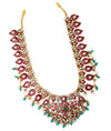 925 Silver Mehfil Temple Long Kemp Necklace for Women