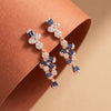 925 Silver Italian Blue Drop Earrings for Women