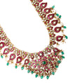 925 Silver Mehfil Temple Long Kemp Necklace for Women