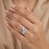 925 Sterling Silver Twin Aura CZ Party Ring for Women