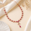 925 Sterling Silver Amethyst Flower Necklace  