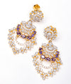 Lavanya Raat CZ Chandelier Silver Earrings