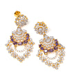 Lavanya Raat CZ Chandelier Silver Earrings