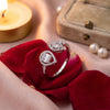 925 Silver Twin Dewdrop CZ Party Ring for Women