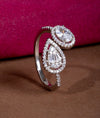 925 Sterling Silver Dual Aura CZ Party Ring for Women