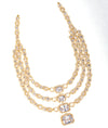 Evara Sparkle CZ Silver Short Necklace