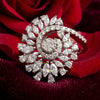 925 Silver Ishya CZ Floral Statement Ring - For Women