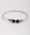 925 Sterling Silver Noir Tip Oxidised Kada