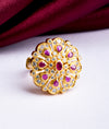 925 Silver Aaravi Floral Temple Ring for Women