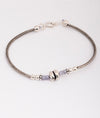 925 Sterling Silver Mira Bead Oxidised Bracelet