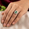 925 Silver Emeralda Women's Party Wear CZ Silver Ring