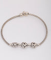 925 Sterling Silver Floral Oxidised Bracelet