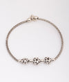 925 Sterling Silver Floral Oxidised Bracelet