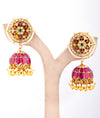 925 Silver Nartan Ruby Temple Wear Jhumka for Women