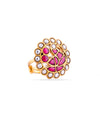 925 Silver Roohi Kundan Festival Silver Ring