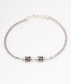 925 Sterling Silver Aashi Dual Barrel Bracelet
