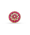925 Silver Aruna Mandala Kundan Women's Temple Ring