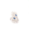 925 Silver Peacock Women's Party Wear CZ Statement Ring