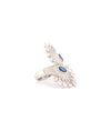 925 Silver Peacock Women's Party Wear CZ Statement Ring