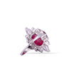 925 Silver Ruby CZ Silver Bridal Ring for Women