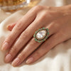 925 Silver Manthira Jadau Festive Wear Ring - For Women