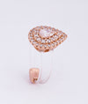 925 Sterling Silver Drop CZ Italian Ring for Women