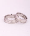 925 Sterling Silver CZ Channel Couple Rings
