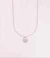 925 Silver Heart and Circle Combo Pendant Chain for Women