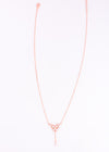925 Rose Gold Silver Minimal Butterfly Pendant Chain for Women  