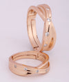 925 Sterling Silver Bow Twist CZ Band Couple Ring