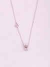 925 Silver Classic Style CZ Pendant Chain for Women