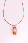 925 Rose Gold CZ Bunny Character Pendant Chain for Women