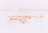 925 Rose Gold Silver CZ Celestial Spiral Wrap Bangle for Women