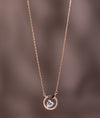 925 Silver Italian Crescent Pendant Chain for Women