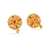 925 Silver Navya Navratna Gold Plated Temple Silver Earrings