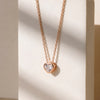 925 Silver Crystal Heart Pendant Chain for Women