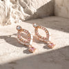 925 Rose Gold Pastel Enamel Marquise CZ Drop Earrings for Women