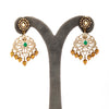 925 Silver Zehra Jadau Chandelier Statement Earrings
