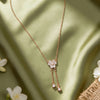 925 Sterling Silver Italian Blossom Tassel Pendant Chain