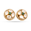 925 Silver Classic Kundan Floral Jadau Earrings for Women