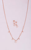 925 Silver Drop Charm Italian Pendant Chain Set for Women
