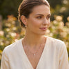 925 Silver Drop Charm Italian Pendant Chain Set for Women