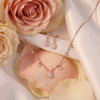 925 Silver Drop Charm Italian Pendant Chain Set for Women