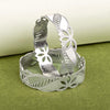 925 Silver Floral Cutout Office Wear Bangles for Women