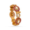 925 Silver Temple Pink Polki Kada for Women