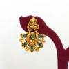 925 Silver Temple Laxmi Chandbali Wedding Earrings