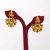 925 Silver Temple Laxmi Chandbali Wedding Earrings